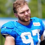 Lions Aidan Hutchinson empolga de volta Dan Campbell Detroit Lions Edge Aidan Hutchinson walks off the field during the joint practice with the Miami Dolphins at the Lions headquarters and training facility in Allen Park, Thursday, Aug. 14 2025