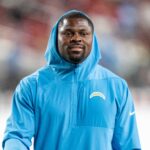 August 23, 2025; Santa Clara, California, USA; Los Angeles Chargers linebacker Khalil Mack (52) after the game against the San Francisco 49ers at Levi's Stadium. Mandatory Credit: Kyle Terada-Imagn Images