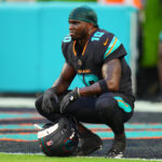 Sep 29, 2025; Miami Gardens, Florida, USA; Miami Dolphins wide receiver Tyreek Hill (10) practices before the game against the New York Jets at Hard Rock Stadium. Mandatory Credit: Rich Storry-Imagn Images
