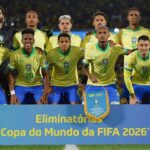 Foto oficial da Seleção Brasileira antes de Brasil 3 x 0 Chile, pelas Eliminatórias