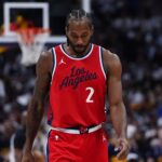 May 3, 2025; Denver, Colorado, USA; LA Clippers forward Kawhi Leonard (2) during the third quarter against the Denver Nuggets during game seven of first round for the 2025 NBA Playoffs at Ball Arena.