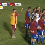 Time do Maranhão comemorando o terceiro gol contra o ASA, de Alagoas