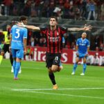 Pulisic comemorando seu gol contra o Napoli - Campeonato Italiano, 28/09/2025