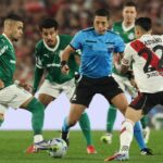Lance do jogo de ida entre River Plate e Palmeiras, na Argentina, pela Libertadores - 17/09/2025