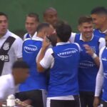 Toró comemorando o seu gol em Guarani 0 x 1 Ponte Preta, pela Série C
