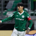 Zagueiro paraguaio Gustavo Gómez em jogo do Palmeiras