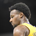 Oct 3, 2025; Palm Desert, California, USA; Los Angeles Lakers guard Bronny James (9) plays during the second half against the Phoenix Suns at Acrisure Arena.