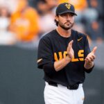 Tennessee head coach Tony Vitello during a college baseball game between Tennessee and Vanderbilt at Lindsey Nelson Stadium in Knoxville, Tenn., on May 9, 2025.