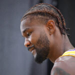 Sep 29, 2025; Los Angeles, CA, USA; Los Angeles Lakers center Deandre Ayton (5) during media day at UCLA Health Training Center. Mandatory Credit: Gary A. Vasquez-Imagn Images