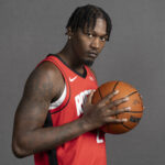 Sep 29, 2025; Houston, TX, USA; Houston Rockets forward Dorian Finney-Smith (2) poses for a picture during Houston Rockets media day at Toyota Center.
