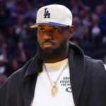 Oct 5, 2025; San Francisco, California, USA; Los Angeles Lakers forward LeBron James (23) walks to the locker room at halftime against the Golden State Warriors at Chase Center.