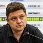 Presidente do Cuiabá, Cristiano Dresch, em entrevista coletiva - o dirigente criticou o Corinthians em entrevista contato com a ESPN