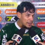 Zagueiro Gustavo Gómez dando entrevista após Flamengo 3 x 2 Palmeiras