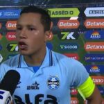 Marlon dando entrevista após Bragantino 1 x 0 Grêmio - Brasileirão, 04/10/2025