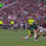 Pênalti marcado para o Flamengo contra o Palmeiras no primeiro tempo da partida - Brasileirão, 19/10/2025