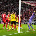 Lance do 1º gol de Bayern de Munique contra o Borussia Dortmund, anotado por Harry Kane - Bundesliga, 19/10/2025