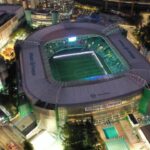 Estádio do Palmeiras em vista área - Allianz Parque