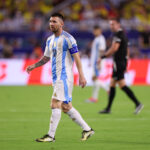 Lionel Messi em campo pela Seleção da Argentina