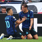Lautaro Martínez (esquerda) e Francesco Esposito (direita) em Inter de Milão x River Plate - Copa do Mundo de Clubes 2025 - a Internazionale enfrenta o Milan neste domingo (23/11/2025)
