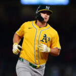 Nick Kurtz Drake Baldwin Sep 6, 2025; Anaheim, California, USA; Athletics first baseman Nick Kurtz (16) runs the bases after hitting a solo home run against the Los Angeles Angels during the fourth inning at Angel Stadium. Mandatory Credit: Gary A. Vasquez-Imagn Images