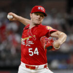 Sep 19, 2025; St. Louis, Missouri, USA; St. Louis Cardinals starting pitcher Sonny Gray (54) pitches against the Milwaukee Brewers during the first inning at Busch Stadium. Mandatory Credit: Jeff Curry-Imagn Images