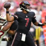 NFL Fantasy 2025 Waiver Wire Brissett NFL Recorde Cardinals 49ers Joe Rondone/The Republic / USA TODAY NETWORK via Imagn Images
