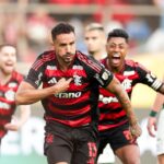 Danilo comemorando seu gol em Palmeiras 0 x 1 Flamengo - final da Libertadores, no estádio Monumental de Lima, no Peru, 29/11/2025