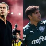 Técnico Filipe Luís (esquerda) e técnico Abel Ferreira (direita), de Flamengo e Palmeiras, respectivamente