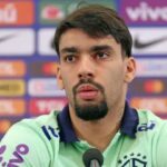 Lucas Paquetá em coletiva de imprensa pela Seleção Brasileira