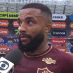 Samuel Xavier no intervalo de Cruzeiro x Fluminense