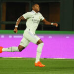 Zagueiro e lateral-esquerdo austríaco David Alaba em campo pelo Real Madrid