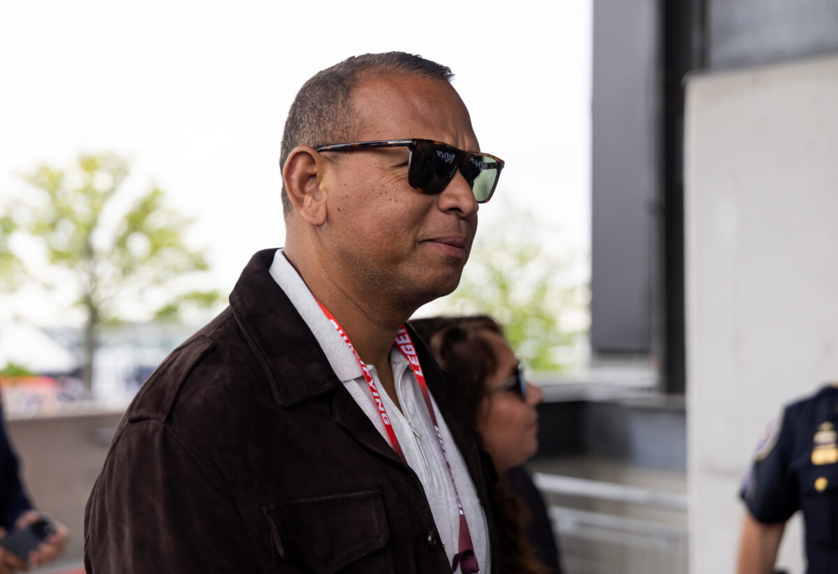 May 25, 2025; Indianapolis, Indiana, USA; Alex Rodriguez in attendance during the 109th Running of the Indianapolis 500 at Indianapolis Motor Speedway. Mandatory Credit: Mark J. Rebilas-Imagn Images