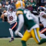 Bears Packers Chicago Bears quarterback Caleb Williams (18) throws the ball against the Green Bay Packers on Sunday, January 5, 2025, at Lambeau Field in Green Bay, Wis. Tork Mason/USA TODAY NETWORK-Wisconsin