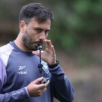 Técnico do Botafogo, Davide Ancelotti, em treino da equipe