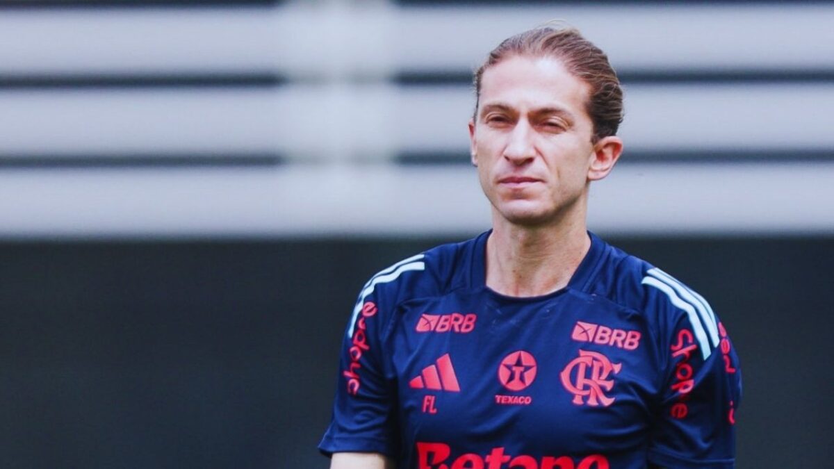 Técnico Filipe Luís em treino do Flamengo