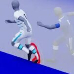 Lance entre dois jogadores envolvendo o impedimento semi-automático, já utlizado nas principais competições da FIFA
