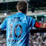 Neymar comemorando um dos seus três gols em Juventude 0 x 3 Santos - Brasileirão, Alfredo Jaconi, Caxias do Sul, 03/12/2025