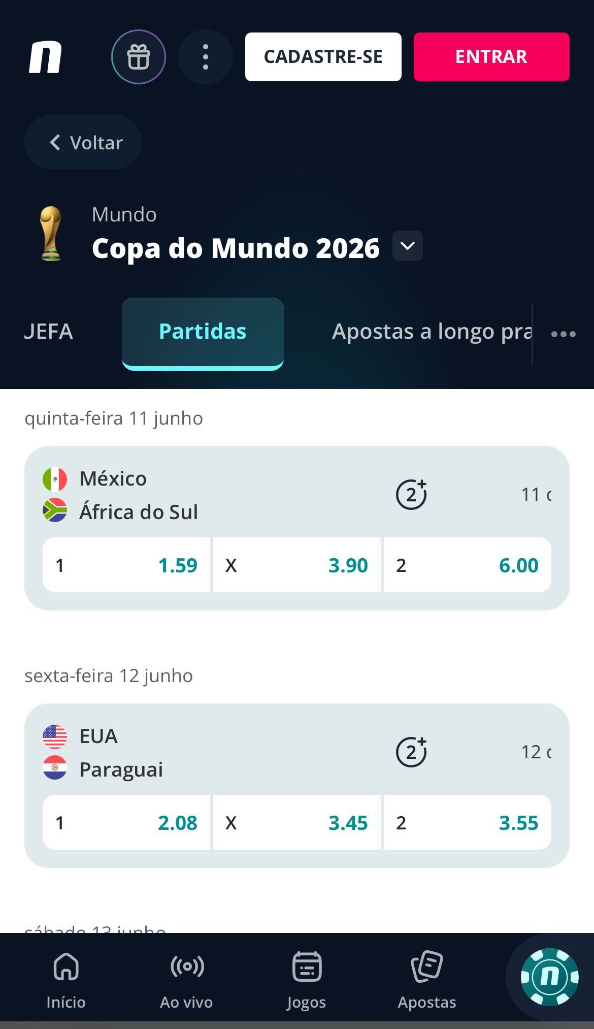 Novibet apostar no Brasil na Copa do Mundo 2026