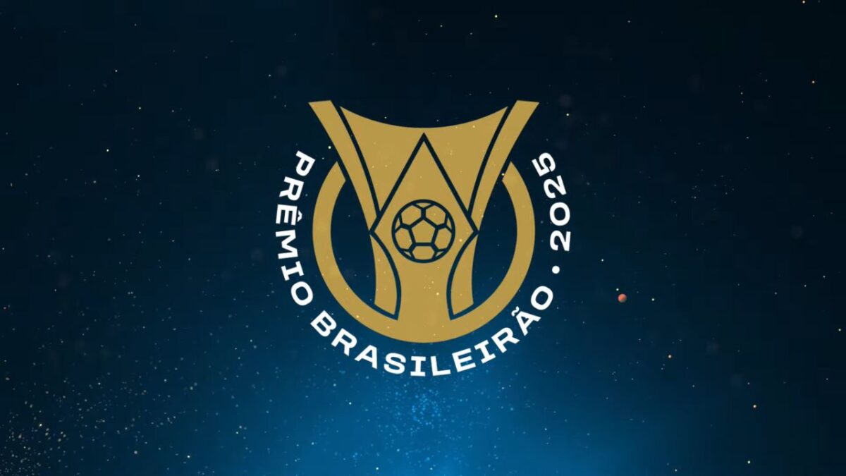 Logo do Prêmio Brasileirão 2025 com um fundo azul escuro