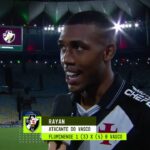 Rayan dando entrevista após a classificação do Vasco sobre o Fluminense na Copa do Brasil - Maracanã, 14/12/2025