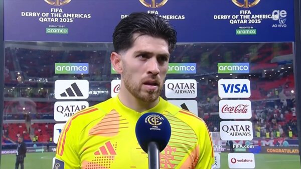 Rossi dando entrevista após a vitória do Flamengo sobre o Cruz Azul-MEX por 2 a 1 - Copa Intercontinental 2025, Doha, Catar, 10/12/2025