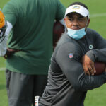 Aug 24, 2020; Milwaukee, WI, USA; Green Bay Packers defensive quality control coach Christian Parker is shown Monday, August 24, 2020 during the team's training camp in Green Bay, Wis. Mandatory Credit: Mark Hoffman/Milwaukee Journal Sentinel-USA TODAY NETWORK