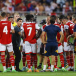 Time do Arsenal em jogo amistoso contra o Chelsea em 2022