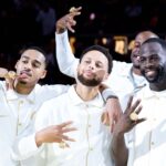Draymond Green, Poole, Curry, Warriors