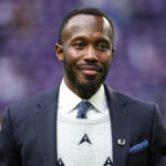 Dec 8, 2024; Minneapolis, Minnesota, USA; Minnesota Vikings general manager Kwesi Adofo-Mensah looks on before the game against the Atlanta Falcons at U.S. Bank Stadium. Mandatory Credit: Matt Krohn-Imagn Images