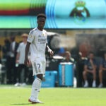 Vinícius Júnior em campo pelo Real Madrid na Copa do Mundo de Clubes