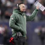 Green Bay Packers head coach Matt Lafleur is shown during the third quarter of their game Saturday, December 20, 2025 at Soldier Field in Chicago, Illinois. The Chicago Bears beat the Green Bay Packers 22-16 in overtime.