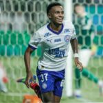 Kayky comemorando gol pelo Bahia