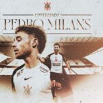 Pôster do Corinthians para a divulgação do lateral-direito uruguaio Pedro Milans