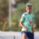 Bitello em treino da seleção olímpica
